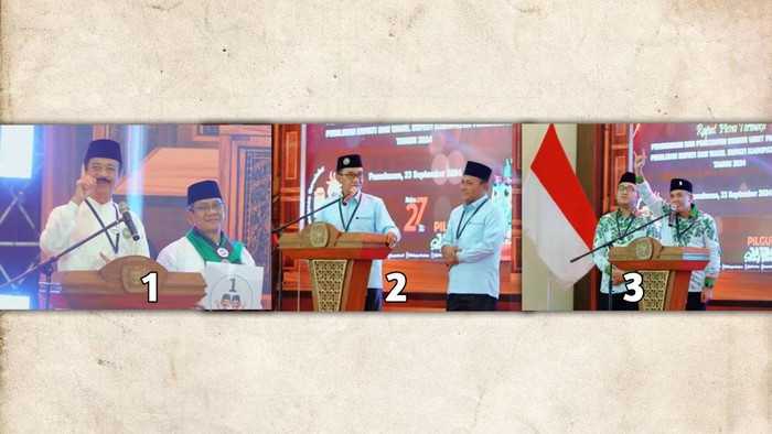 Pengundian nomor urut Pilbup Pamekasan 2024.