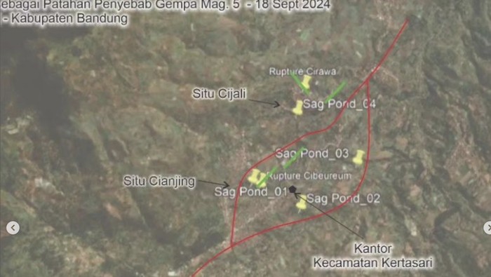 Sesar Kertasari, sesar baru penyebab gempa Bandung M 4,9 pada 18 September 2024 lalu