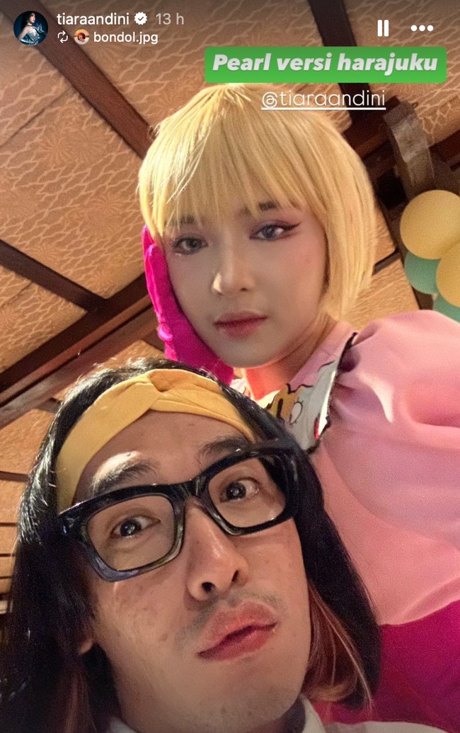 Tiara Andini baru saja menggelar pesta meriah perayaan ulang tahunnya yang ke-23. Sejumlah artis dan selebgram tampak hadir di perayaan ulang tahun Tiara, salah satunya selebgram Bondol JPG. Foto: Instagram/@tiaraandini