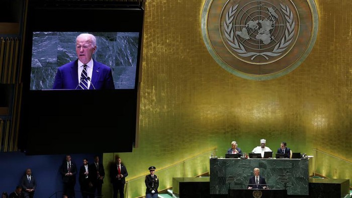 U.S. President Joe Biden addresses the 79th United Nations General Assembly at U.N. headquarters in New York, U.S., September 24, 2024. REUTERS/Mike Segar Purchase Licensing Rights
