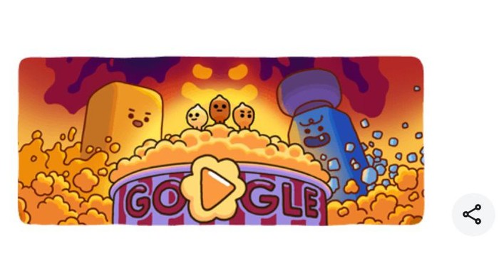 Google Doodle merayakan Popcorn