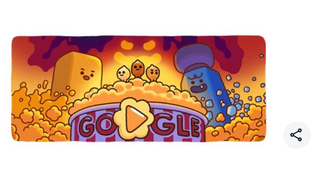Google Doodle merayakan Popcorn