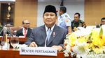 Jelang Akhir Jabatan, Menhan Prabowo Pamit ke Komisi I DPR
