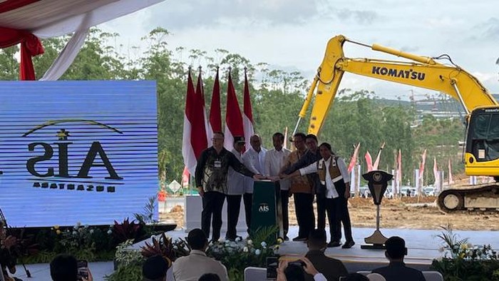 Jokowi groundbreaking sekolah internasional di IKN (Eva/detikcom)