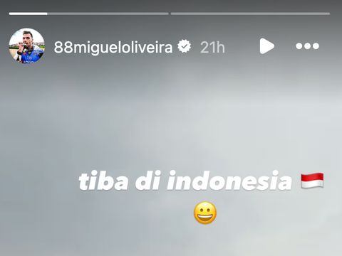 Miguel Oliveira gembira sudah tiba di Indonesia.