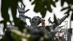 Melihat Konservasi Monumen Pembebasan Irian Barat di Lapangan Banteng