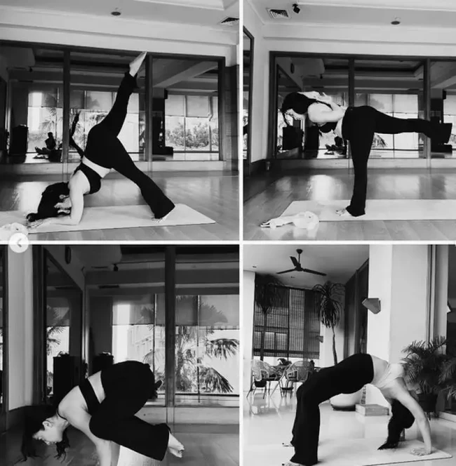 Meski dengan perut yang sudah semakin besar namun Nikita masih bisa melakukan beragam pose yoga yang cukup menantang. Hingga pose kayang pun Nikita masih bisa melakukannya. Foto: Instagram/@nikitawillyofficial94