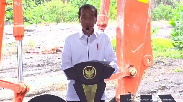 Presiden Joko Widodo (Jokowi) dalam Groundbreaking Delonix Nusantara, IKN, Rabu, (25/9/2024). (Tangkapan Layar Youtube Sekretariat Presiden)