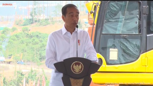 Presiden Joko Widodo (Jokowi) Groundbreaking Sekolah di IKN, Rabu (25/9/2024).