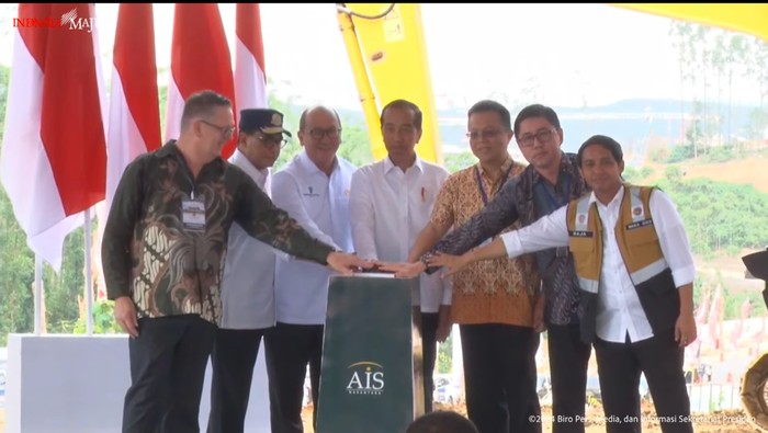 Presiden Joko Widodo (Jokowi) Groundbreaking Sekolah di IKN, Rabu (25/9/2024).