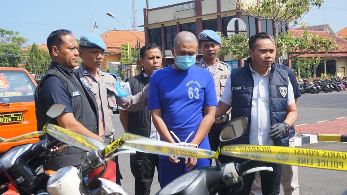 Tersangka KH residivis curanmor diciduk lagi buntut ketagihan judi online. Foto diunggah Rabu (25/9/2024).