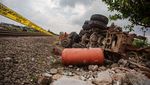 Truk Molen Ringsek Tertabrak KA Taksaka di Yogyakarta