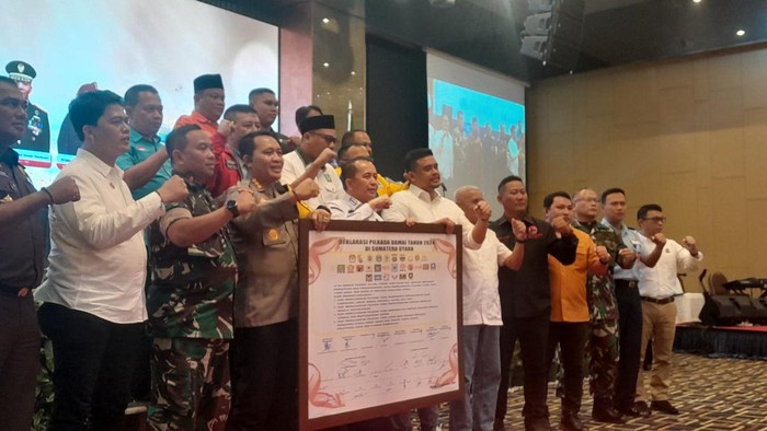 Acara deklarasi Pilkada Damai yang digelar Pemprov Sumut (Foto: Istimewa)