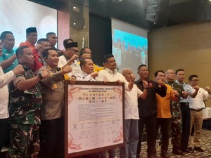 Bobby-Surya Hadir, Edy-Hasan Absen di Deklarasi Pilkada Damai 2024