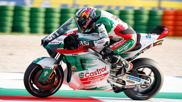 Johann Zarco (Fra-Honda LCR) participates in the Gran Premio Pramac dell'Emilia Romagna Warm UP session MotoGP on Saturday, MotoGP of Emilia Romagna at Misano World Circuit Marco Simoncelli in Misano Adriatico, Italy, on September 21. (Photo by Marco Serena/NurPhoto via Getty Images)