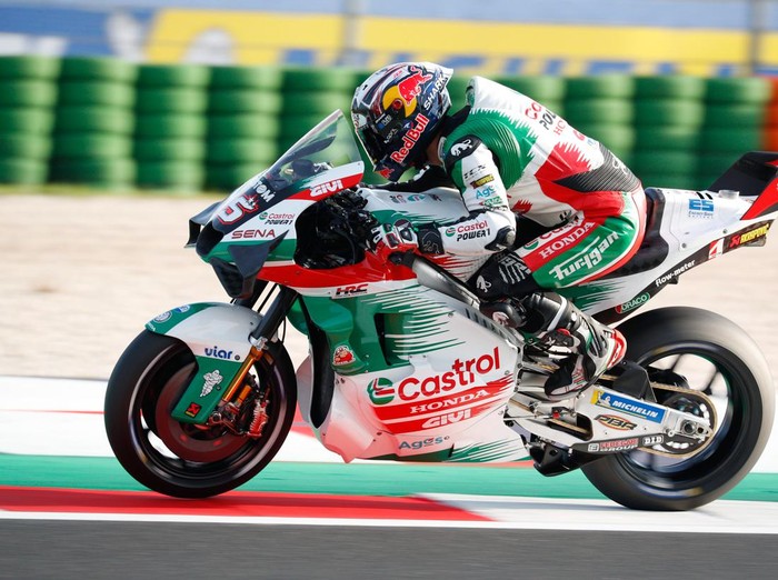 Johann Zarco (Fra-Honda LCR) participates in the Gran Premio Pramac dellEmilia Romagna Warm UP session MotoGP on Saturday, MotoGP of Emilia Romagna at Misano World Circuit Marco Simoncelli in Misano Adriatico, Italy, on September 21. (Photo by Marco Serena/NurPhoto via Getty Images)