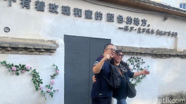 Kawasan kota tua di Yantaishan, Fuzhou, Fujian, China