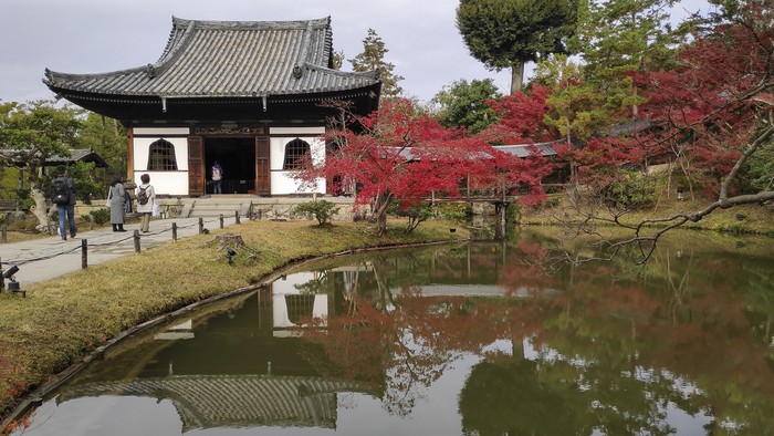 Kyoto, Japan- 27 Nov, 2019: People visit Kodaiji temple gardens in Kyoto Japan. Kodaiji is a temple of the Rinzai school of Zen Buddhism in Higashiyama-ku, Kyoto