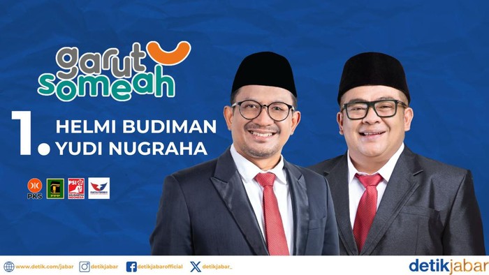 Paslon Pilkada Garut Helmi Budiman dan Yudi Nugraha