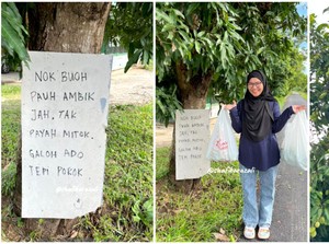 Buah Mangganya Kerap Diincar Orang, Pemilik Tulis Catatan Kocak