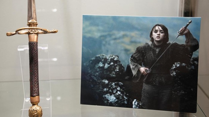 Game of Thrones's items are displayed at Heritage Auctions in New York City, U.S., September 20, 2024. REUTERS/Aleksandra Michalska