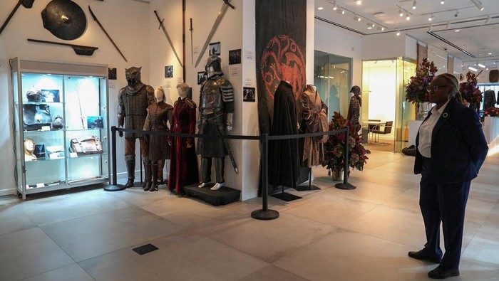Game of Thrones's items are displayed at Heritage Auctions in New York City, U.S., September 20, 2024. REUTERS/Aleksandra Michalska