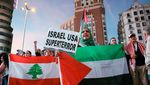 Protes Israel, Warga Kibarkan Bendera Palestina di Kota Madrid