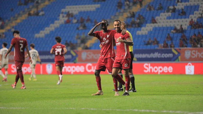 PSM merayakan kemenangan 4-3 atas Shan United di ASEAN Club Championship 2024/2025.