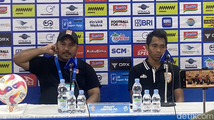Jumpa pers Malut United usai menghadapi PSS Sleman, Kamis (26/9/2024).