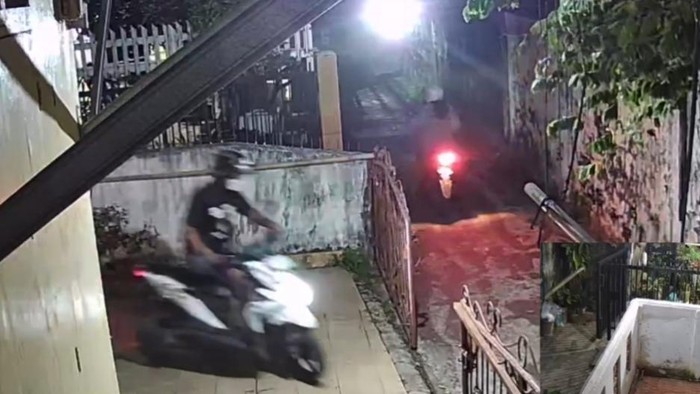 Rekaman CCTV dua sejoli melakukan curanmor di Palembang
