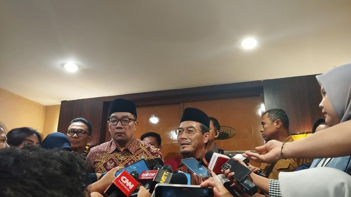 Ridwan Kamil dan Suswono di Hotel Ambhara, Blok M, Jakarta Selatan, Kamis (26/9/2024).