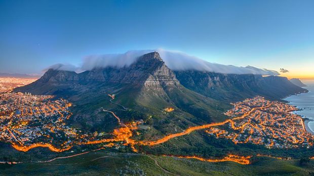 Table Mountain, Cape Town, Afrika Selatan Table Mountain, Cape Town, Afrika Selatan