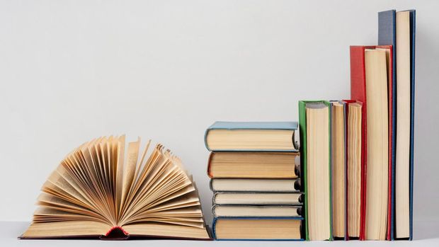 Ilustrasi kumpulan buku