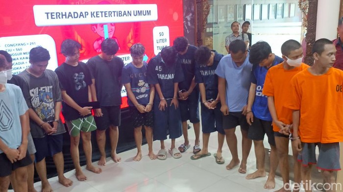 Anggota gensgter yang diamankan Polrestabes Semarang