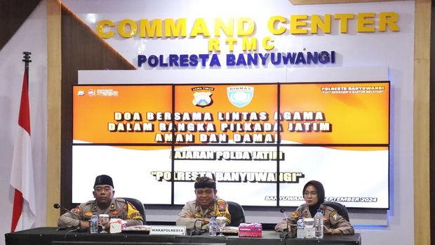 Jajaran Polresta Banyuwangi ikuti doa bersama