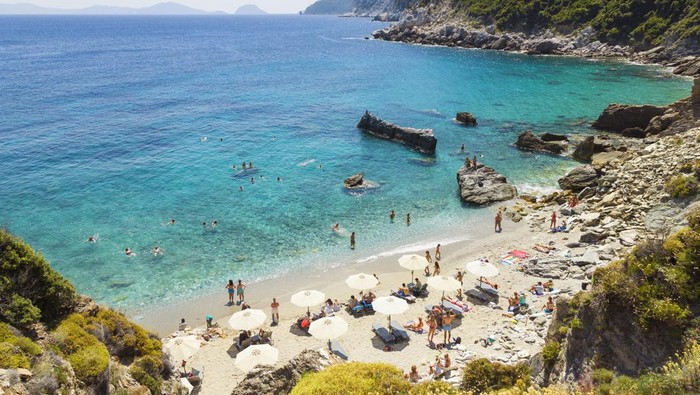 Agios Ioannis beach on Skopelos island.