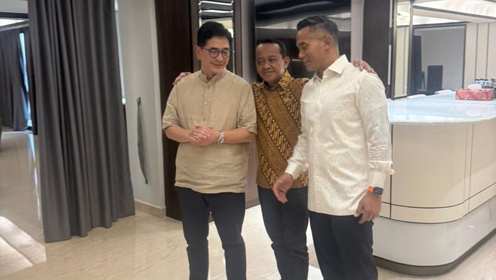 Pertemuam Arsjad Rasjid dan Bahlil Lahadalia di Rumdin Bahlil