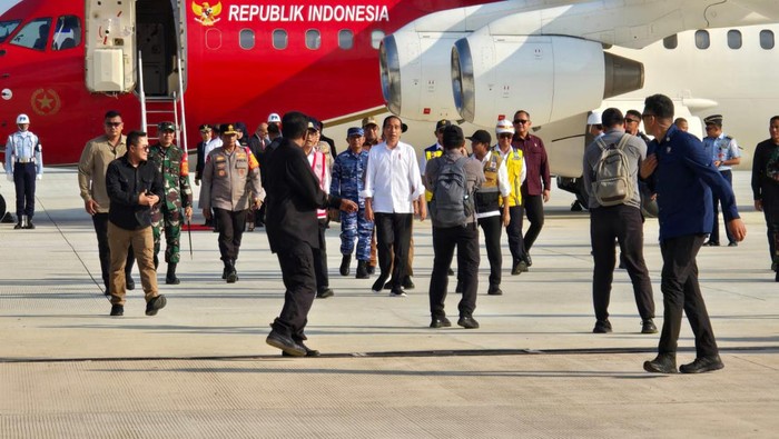 Pesawat Presiden di Bandara IKN