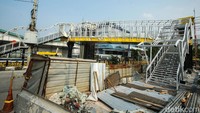 JPO ini dibangun di Jalan Danau Sunter Barat, Jakarta, Jumat (27/9/2024).