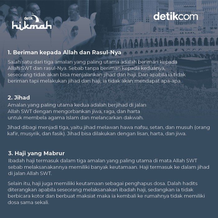 Infografis amal yang paling utama dan dicintai Allah Infografis amal yang paling utama dan dicintai Allah