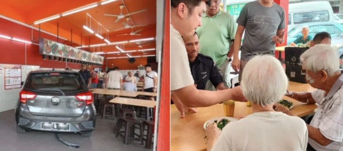 Kedai Nasi Ditabrak Mobil Lansia, Pemiliknya Malah Traktir Makan
