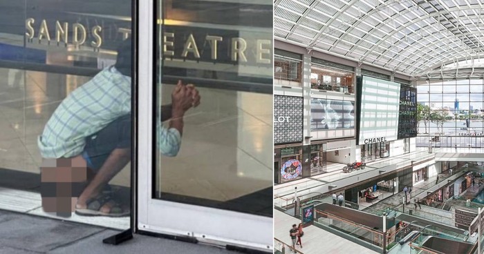 Turis India berak di Marina Bay Sands