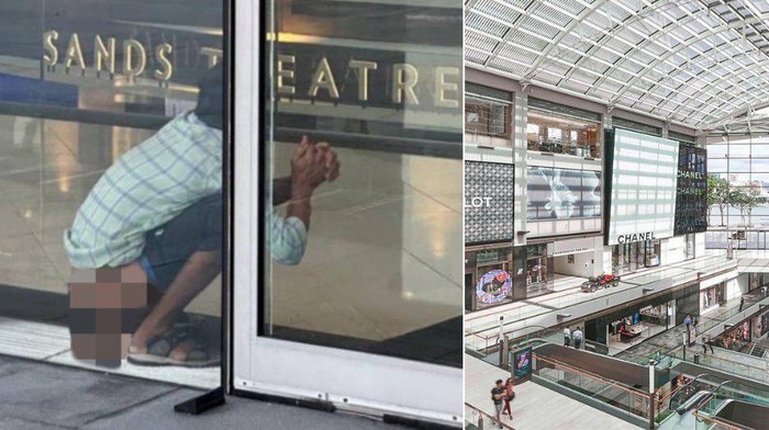 Turis India berak di Marina Bay Sands