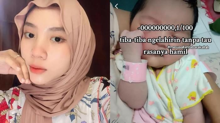 Ummi Habibah dan bayinya yang viral melahirkan tanpa sadar hamil