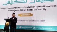 Ketua Majelis Masyayikh, KH. Abdul Ghaffar Rozin menekankan pentingnya sistem penjaminan mutu dalam menjaga konsistensi kualitas pendidikan Pesantren tanpa mengorbankan kemadirian dan kekhasan tradisi Pesantren.