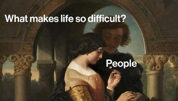 Emang iya? Foto: Cart Memes - Classical Art Memes via Bored Panda