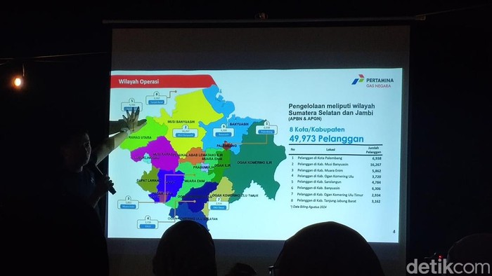 Area Head PGN Palembang, Braman Setyoko menjelaskan jargas di Sumsel
