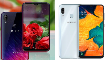 Pada tahun 2020, Jindallae 7 yang desainnya mirip Samsung Galaxy A30 diluncurkan. Ponsel ini sudah dilengkapi teknologi canggih seperti AI dan pengenal wajah. Foto: NK News