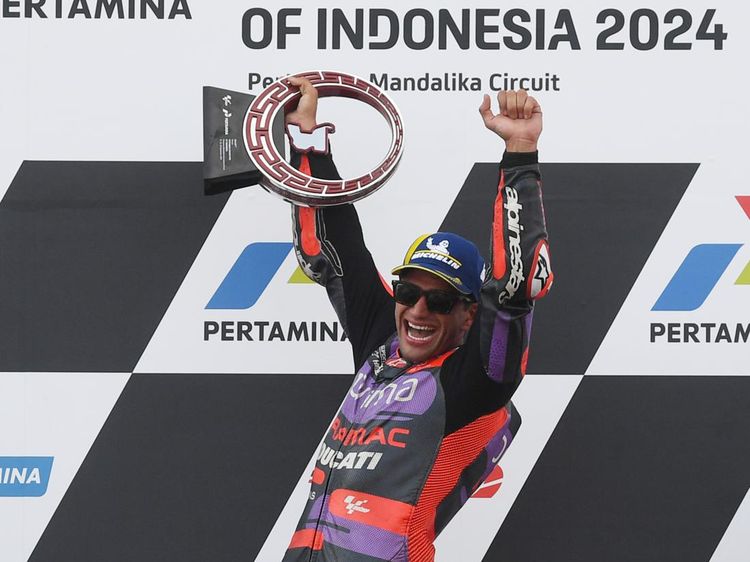 Senyum Semringah Jorge Martin Menang MotoGP Mandalika 2024