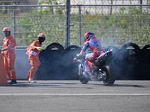 Video: Momen Motor Marc Marquez Terbakar di MotoGP Mandalika